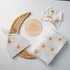 Miaoberry 100% Organic Cotton Baby Muslin Swaddle Blanket Set| Golden Boho Sunrays|