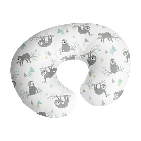 Sweet Jojo Designs Blue Jungle Sloth Nursing Pillow Cover Breastfeeding Pillowcase for