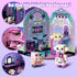 Playset 4 GobiDex Magnetic Doll House for Girls, STEM Toddler Toys with Scenes, Figures, Pets & Stickers Great Birthday