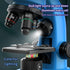 DOUBLE CC Microscope,40-1600x 6-12 Kids Microscope Kit for Kids Beginners Children,STEM Kit,Prepared Slides,LED Light