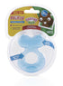 Silicone Teethe-eez Teether by Nuby, with Bristles, Hygienic Case, Blue