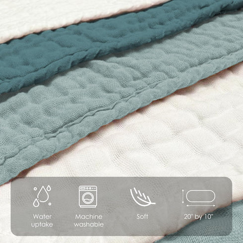 -100% -12 Pack, 12x12 Inches Sunny zzzZZ Baby Muslin Washcloths Cotton Muslin Soft Baby Bath Wash Cloths and Absorbent