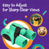 THINKPEAK Toys 3-12 Think Peak Green Binoculars Science Toy for Kids Ages Years - Real Compact Outdoor Adventure & STEM