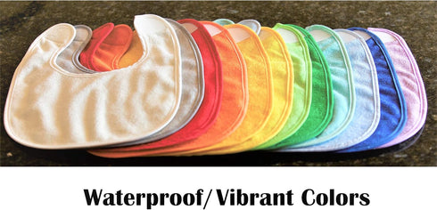 Youngever 12 Baby Bibs - Stay Dry Soft Waterproof Baby Terry Bibs for 3 To 12 Months