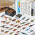 50 3 4 5 6 7 8 12 BIWASE Dinosaur Toys Book with PCS Different Dinosaurs Figures & Pokers,Interactive Perfect for Kids