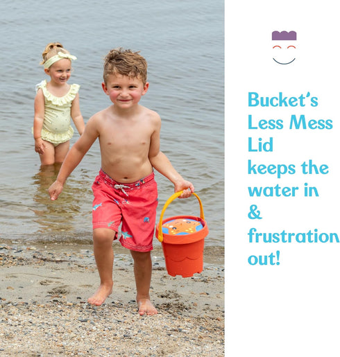 Fisher-Price Toddler 3-in-1 Beach Bucket: Portable Sprinkler and Sandcastle Mold, Water Toy and Sand Toys for Ages 18+