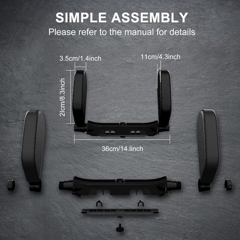 Car Headrest Pillow, Roadpal Adjustable Sleeping Headrest for Car Seat, Head Neck Support Rest Pillows for Kids Adults