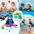 36Pcs 2 Ages3-12 Beach Toys, Dinosaur Sand Toys for Kids Toddlers, Sandbox Toys with Truck, Collapsible Beach Bucket