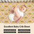 Cstdyfrv 28"x52" Vintage Bees Boho Floral Baby Crib Sheets Yellow Bees Flowers Spring Baby Sheet Nature Garden Fitted