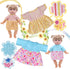 12 Sets Baby Doll Clothes for 12-14 Inch Dolls, Colorful Princess Dress, Romper, Sweater Costume, Cute Accessories