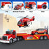 3 4 5 6 7, SpringFlower Extra Large Fire Truck Toys for Boys Girls with Racing Car and Helicopter, Lights, Sounds, Semi