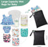 (Black,3 Pack) wegreeco Wet Dry Bag for Baby Swimsuit, Small Wet Dry Bag for Clothes Diaper and Breast Pump Parts