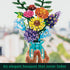 ZONECYTD Set 1853pcs Flowers Bouquet Toys Building Blocks with Vase, Roses, Sunflower, Hyacinth, Hydrangea, Artificial