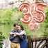 KatchOn Rose Gold 35 Balloon Numbers - 40 Inch Mylar Balloons for 35th Birthday Anniversary Decorations