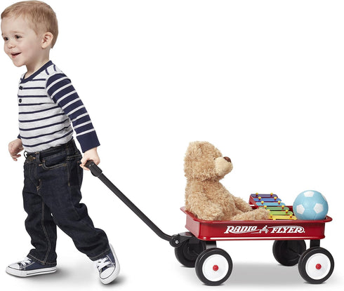 16.5" 1.5+, Radio Flyer Mini Classic Red Wagon for Kids, Toy Wagon For Kids Aged Play-Size Version of the Classic