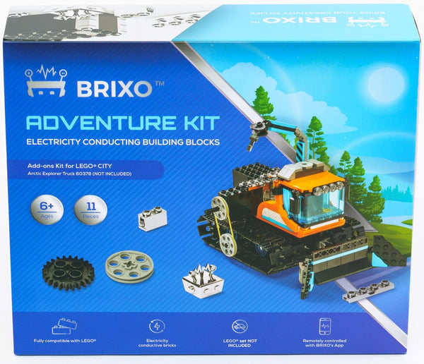 Brixo Conductive Chrome Plated Building Bricks Kit for Lego City Arctic Explorer Truck - Compatible with Lego 60378