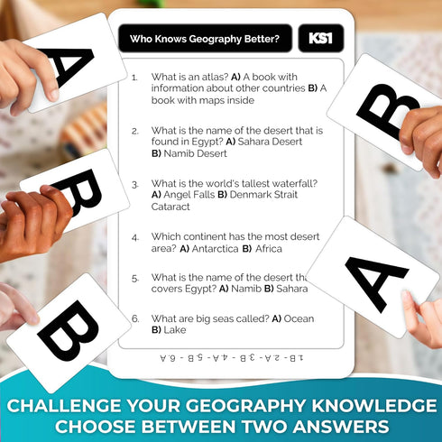 8-12 500+ Board Games for Kids Family Card Games for Kids and Adults Geography Trivia Cards for Family Game Night Who