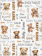 Novusopt Personalized Floral Bear Baby Blanket with Custom Name for Girls, Receiving Blanket