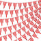 328ft 200 Pcs Carnival Circus Party Decorations - Red and White Striped Pennant Banner Flags for Celebration