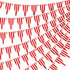 328ft 200 Pcs Carnival Circus Party Decorations - Red and White Striped Pennant Banner Flags for Celebration