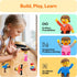 PicassoTiles Magnetic 4 Family Action Figures Toddler Toy Expansion Pack for STEM Learning