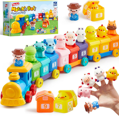 Play-Act Learning Toy for Toddlers 1 2 3 Years Old, Counting, Matching