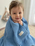 HomeyHues Set 100% Luxury Baby Gift for Newborns - Cotton Knit Blanket Essentials with Matching Beanie, Thoughtful Baby