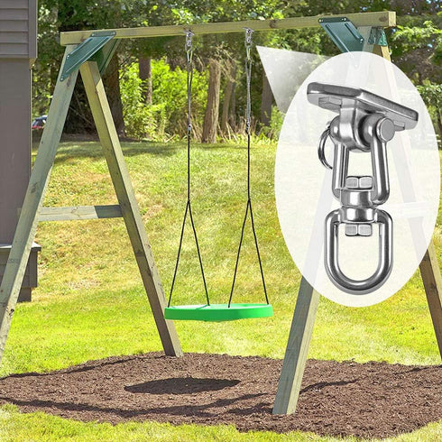 Hammock Chair Hanging Kit, Heavy Duty 360° Swivel Swing Hanger Hook for Playground, Tree, Gym, 1000 LB