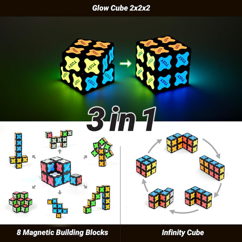 2x2 8 2in1 2x2x2 TOSY Magnet Cube - Blocks, Toy: Puzzle Cube and Customizable Infinity Cube, Easter Basket Stuffers