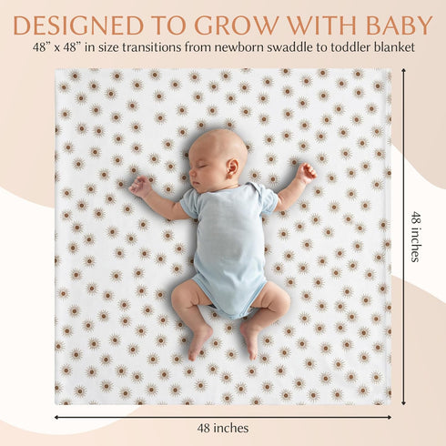 48 48 Baby Swaddle Blanket, x in Single Swaddle Blanket, Breathable Stretch Fabric, Organic Cotton Swaddle Blankets