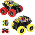 M SANMERSEN Car Toys for Toddlers 1-3 - 2 Pack Monster Truck Toys with 360° Rotating Stunt Cars for Boys Girls Birthday