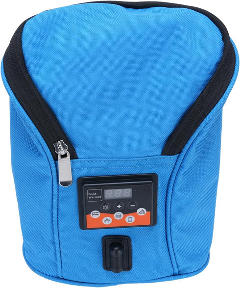 Portable Cordless Baby Bottle Warmer with Adjustable Temperature (Blue)