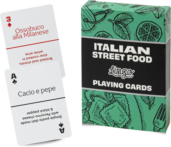 Lingo Italian Street Food Playing Cards | Italian Street Food Recipes &