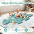Lavilefora Tummy 6 0-6-12 Baby Time Mat, Oversize Dinosaur Shaped Baby Play Gym Mat with Toys, Play Mat for Babies