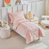 Set Girls,4 Sets,Pink Set,Includes DuShow Cotton Toddler Bedding for Piece Toddler Bed Star Pattern Kids Comforter
