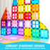 SYNCFUN Magnetic Tiles 110pcs, 3D Magnet Building Tiles with Vehicle, Construction Blocks Set for Kids, STEM