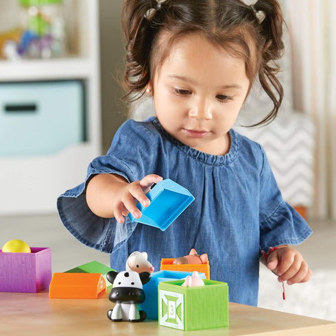 Learning Resources Peekaboo Learning Farm - 10 Pieces, Toddler Counting and Sorting Toys for Ages 18+ Months
