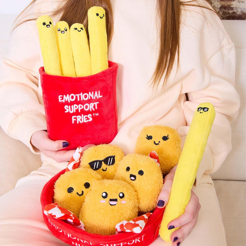 WHAT DO YOU MEME? Emotional Support Fries - Cuddly Plush Comfort Food, French Fry Stuffed Animals