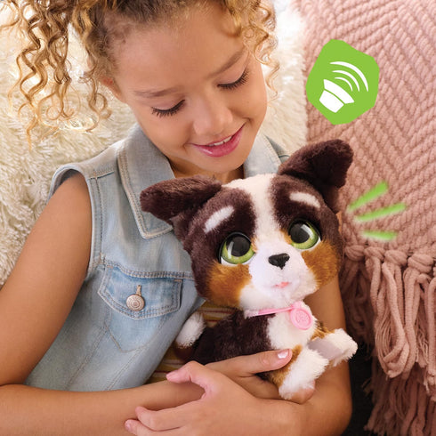 furReal Walk-A-Lots Bernedoodle, 8-inch Interactive Plush Puppy with Sounds, Kids Toy for Ages 4 and Up by Just Play