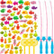 LHSYFBZ 62Pcs Magnetic Fishing Game for Kids, Bathtub Kiddie Party Toy, Plastic Floating