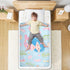 siphylline 52" 34" Cute Cartoon Blue Mermaid Extra Large Resuable Changing Pad Covers Water Resistant Bed Wetting Pads