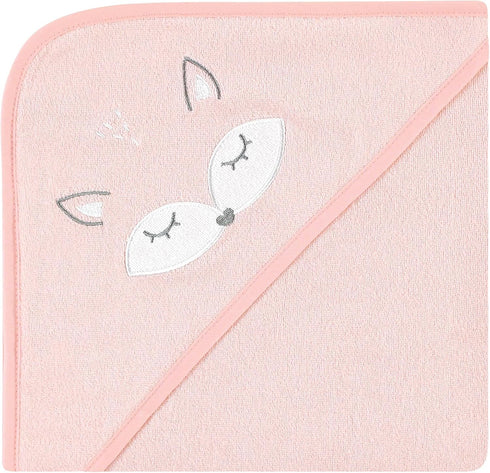 3pk 15 Hudson Baby Unisex Baby Animal Hooded Towel and Washcloths, Girl Woodland, One Size