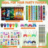 Spakon 113 Pcs Video Game Piñata Set - Birthday Party Supplies with Mini Notebooks, Pens, Keychains, and More