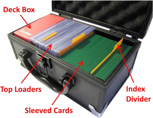 D3 Black Metal Storage Carry Case Cube for Trading Cards, Deck Box, TCG Protector Sleeve for MTG, YGO, Commander, EDH,