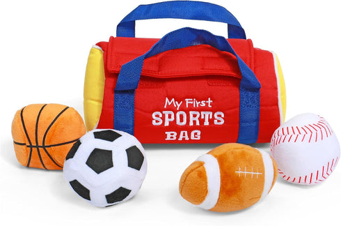 Playset, 1 5 8" Baby GUND My First Sports Bag Stuffed Plush Baby Gift Toys for Boys and Girls Ages & Up, Piece