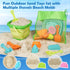 3-10, 3 Pack 24 Dreamon Beach Toys for Kids Collapsible Sand Toys Include Foldable Buckets with Mesh Bag, PCS Beach