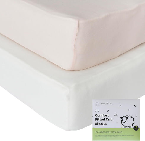 Cotton Crib Sheets for Baby, Soft Breathable Fitted Sheets for Boys &