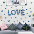 LiveGallery 72 PCS Removable 3D DIY Beautiful Butterfly Wall Decals Blue Butterflies Art Decor for Kids Bedroom