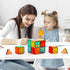 Set,60 Set FNJO Magnetic Tiles, Magnet Building PCS Building Blocks STEM Preschool Montessori Toy for Kids Boys Girls