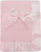 American Baby Company Fleece Blanket with Silk-Like Satin Trim, Pink, 30" x 40"